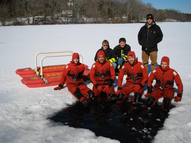 Ice Rescue Drill, Blue Heron Lake - Feb. 2007